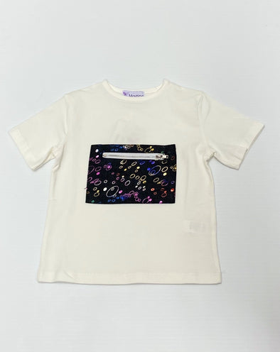 MARTINO - Shimmery Circles Pocket T-Shirt