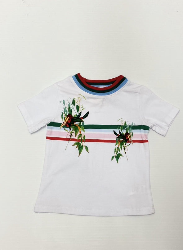 Martino - Bird & Leaf Print T-Shirt - Short